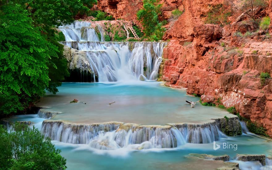 Beaver Falls on Havasu Creek in the Grand Canyon, Arizona, USA