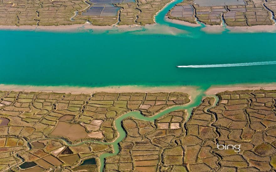 Seudre River in the Charente-Maritime department of France