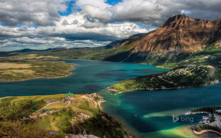 A view from Bear's Hump in Waterton Lakes National Park, Alberta, Canada